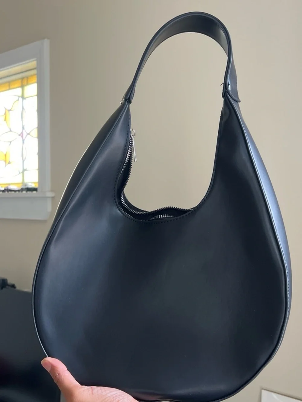 Primark Black Crescent Hobo Bag
